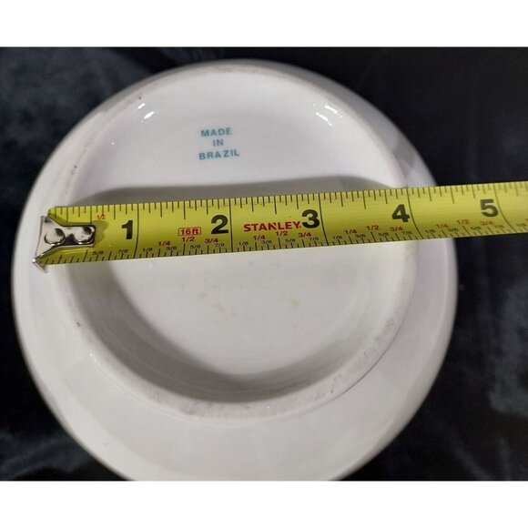 Ironstone Pitcher Made In Brazil Feather Spout Unique Potbelly and Handle - Picture 2 of 9